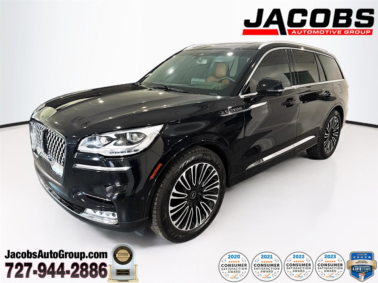 Infinite Black Metallic Clearcoat 2023 Lincoln Aviator Black Label AWD SUV / Crossover All-Wheel Drive Automatic