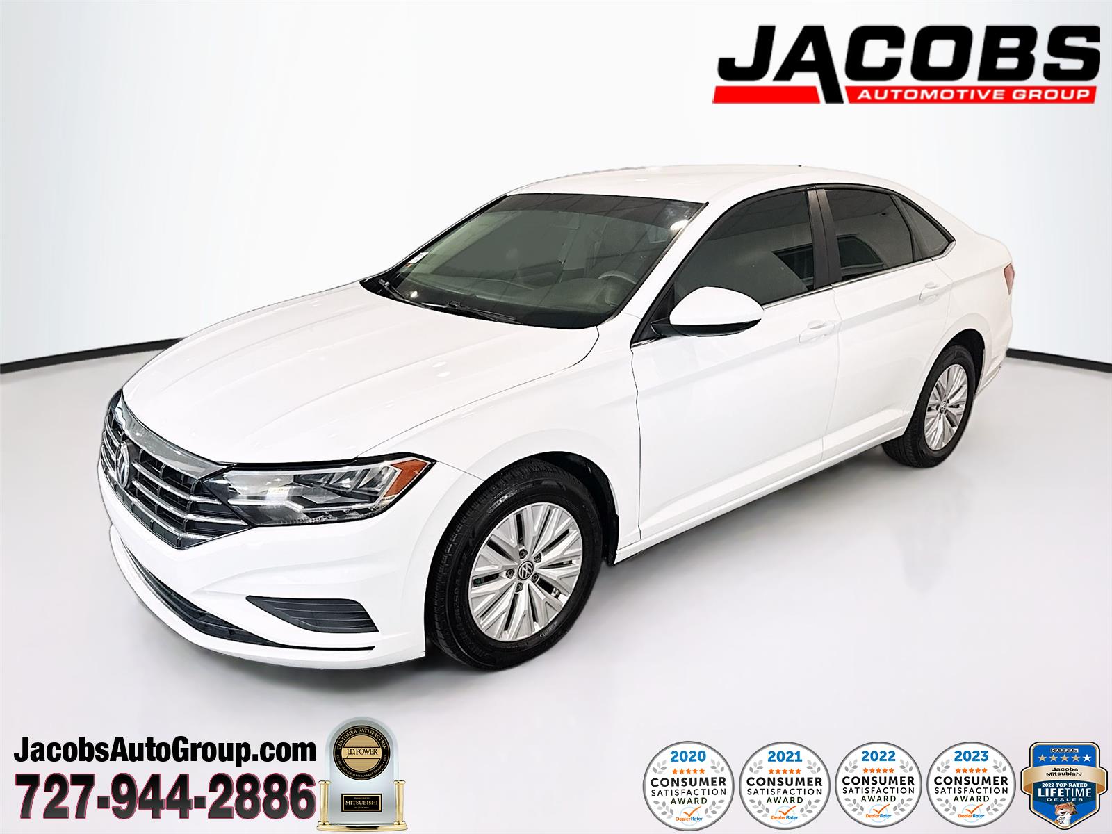 Pure White 2019 Volkswagen Jetta S FWD Sedan Front-Wheel Drive Automatic