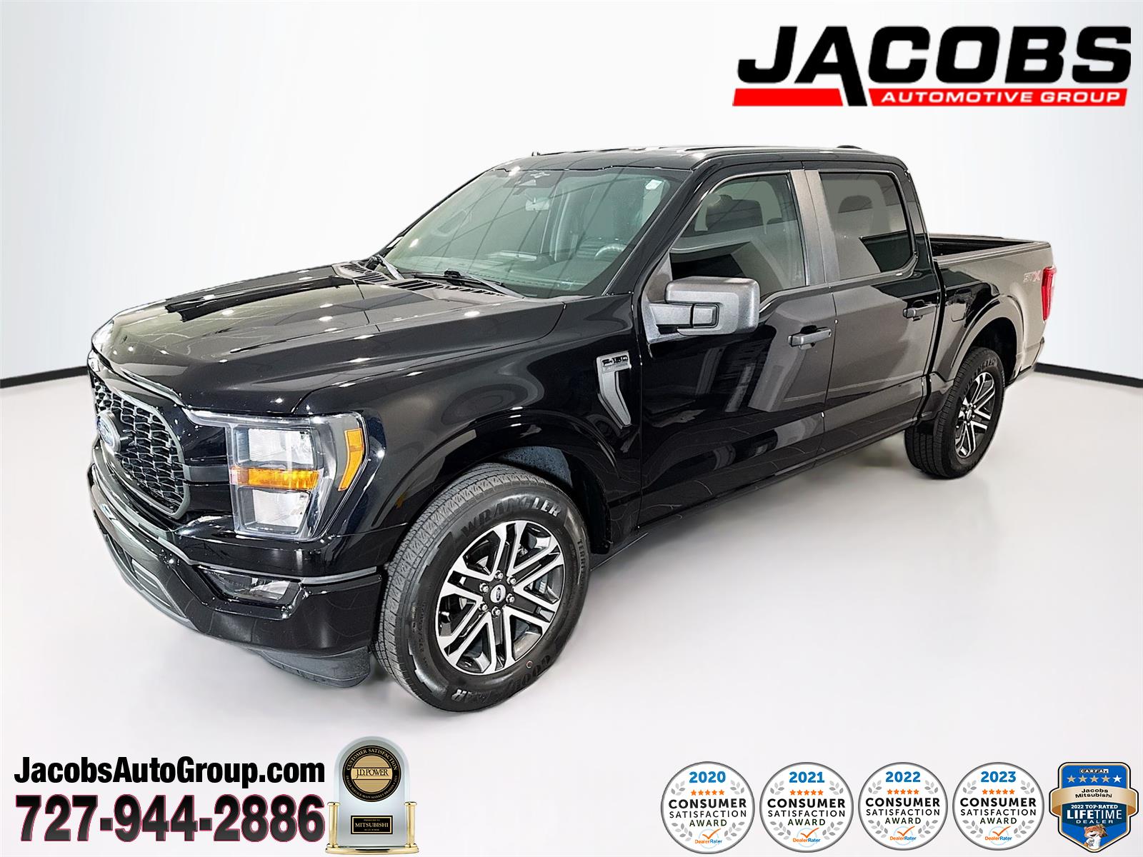Agate Black Metallic 2023 Ford F-150 XL SuperCrew RWD Pickup Truck 4X2 Automatic