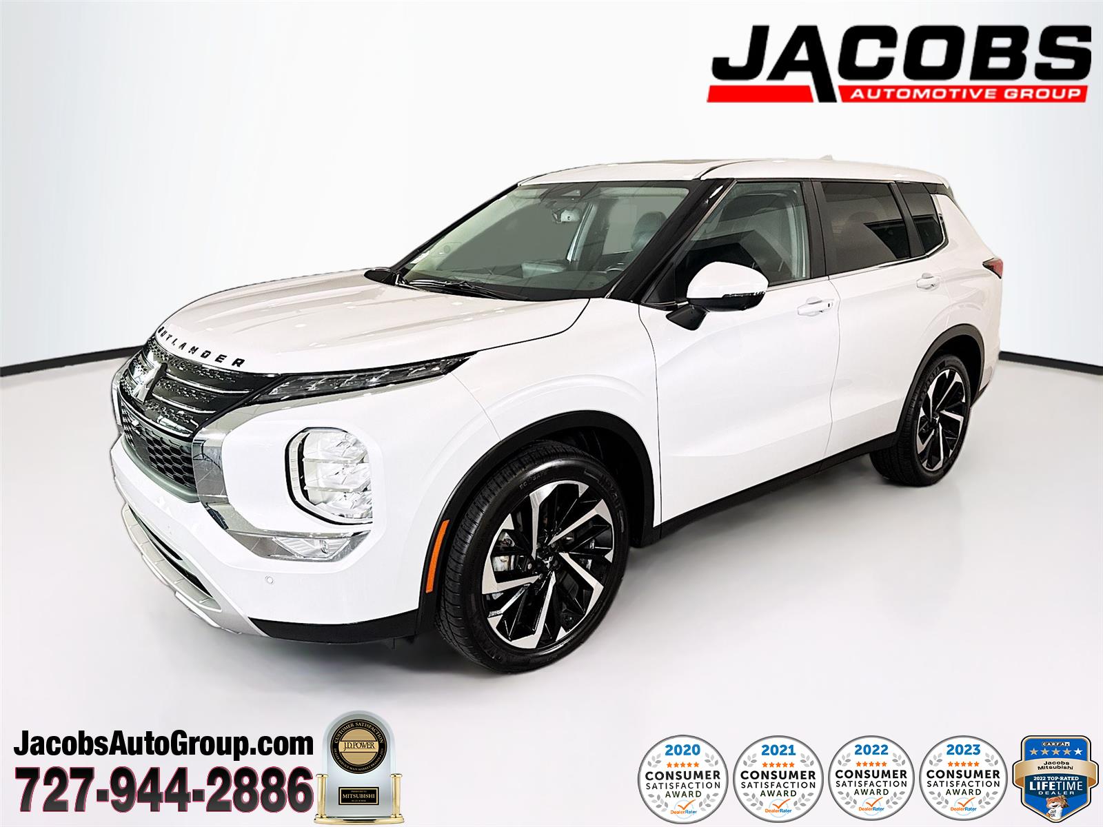 White Diamond 2024 Mitsubishi Outlander SE FWD SUV / Crossover Front-Wheel Drive Continuously Variable Transmission