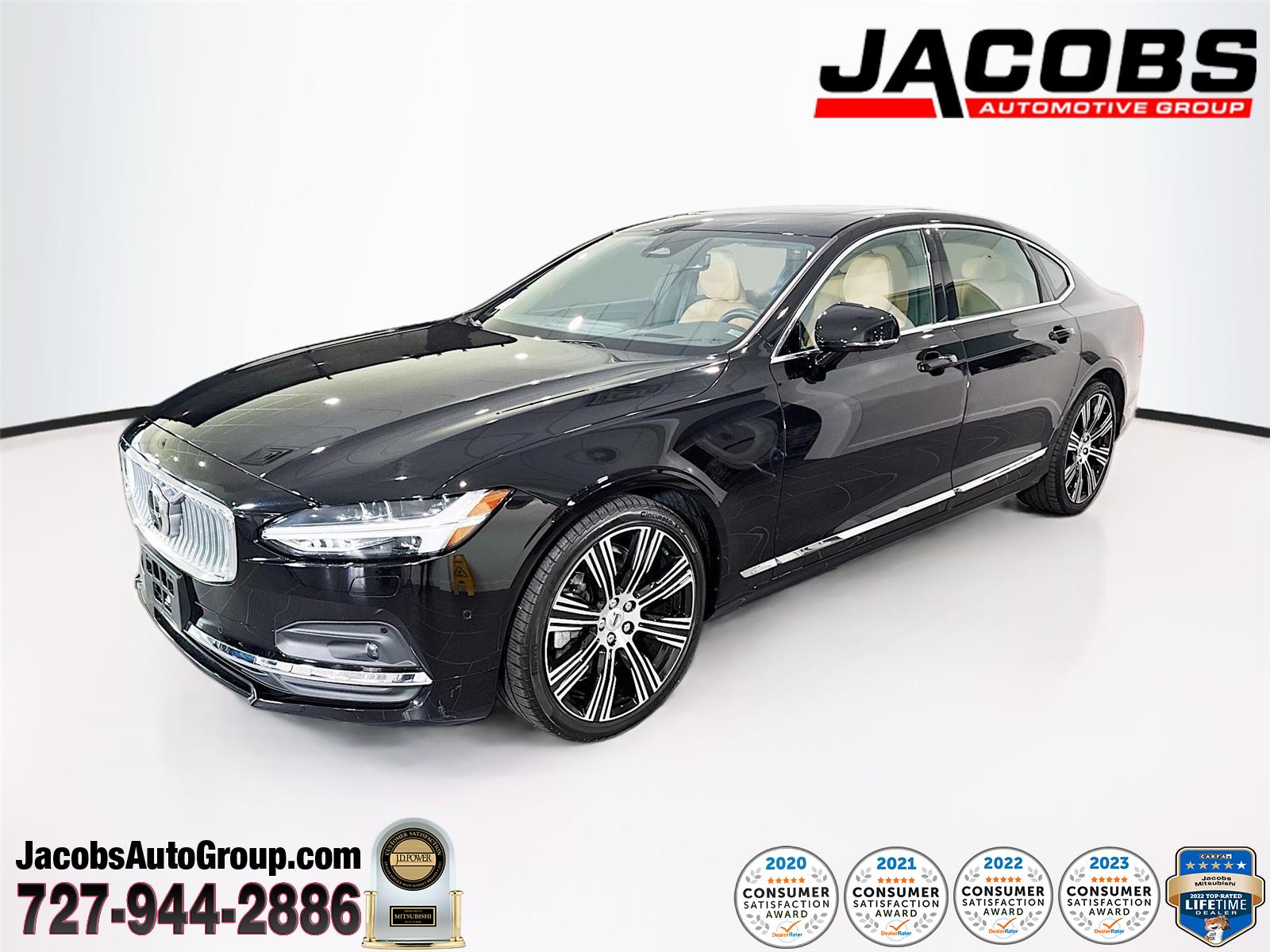 Onyx Black Metallic 2024 Volvo S90 B6 Ultimate AWD Sedan All-Wheel Drive Automatic