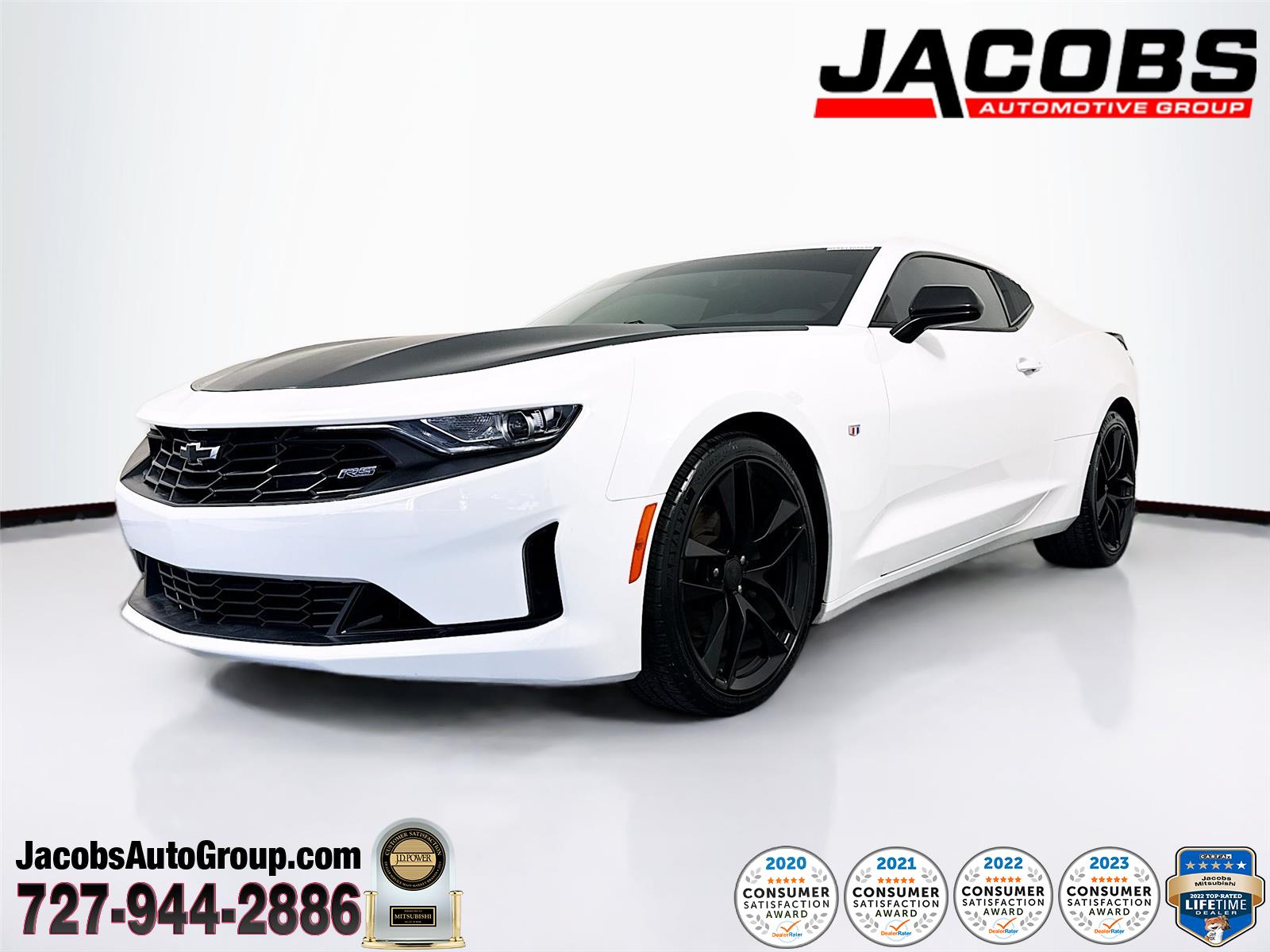 Summit White 2021 Chevrolet Camaro Coupe Rear-Wheel Drive 6-Speed Manual