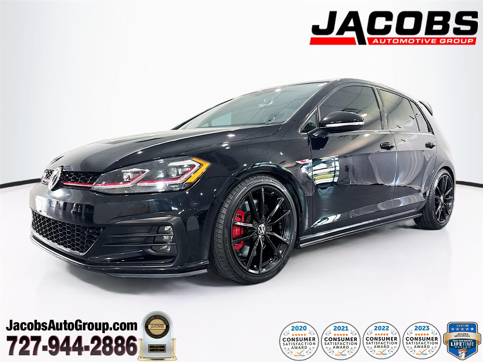 Deep Black Pearl 2020 Volkswagen Golf GTI Hatchback Front-Wheel Drive Automatic