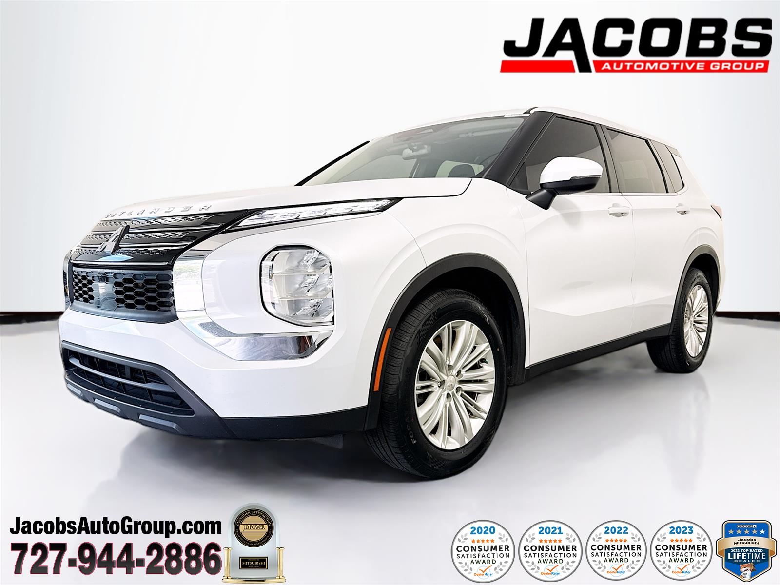 White Diamond 2024 Mitsubishi Outlander ES FWD SUV / Crossover Front-Wheel Drive Continuously Variable Transmission
