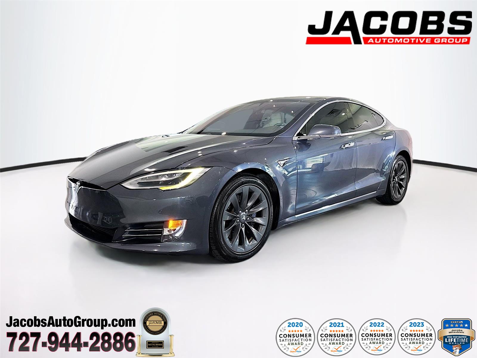 Midnight Silver Metallic 2019 Tesla Model S Long Range AWD Sedan All-Wheel Drive Automatic