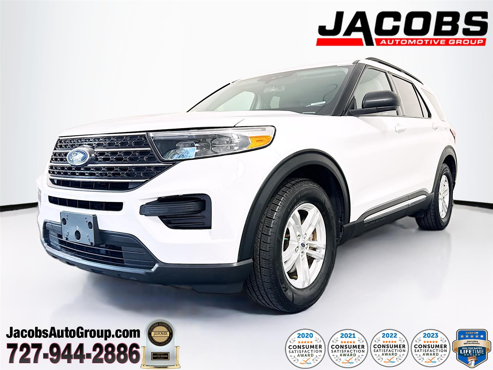 Oxford White 2021 Ford Explorer XLT RWD SUV / Crossover Rear-Wheel Drive Automatic