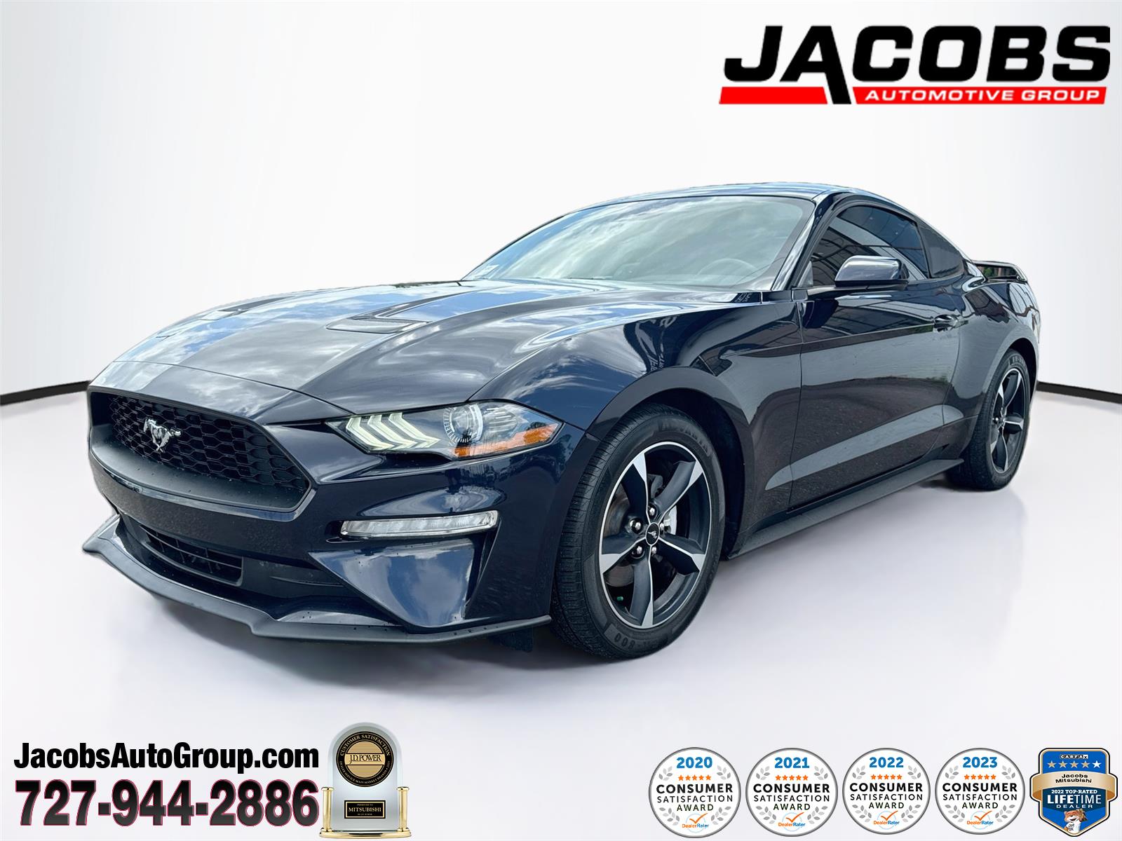 Antimatter Blue Metallic 2021 Ford Mustang Coupe Rear-Wheel Drive 10-Speed Automatic