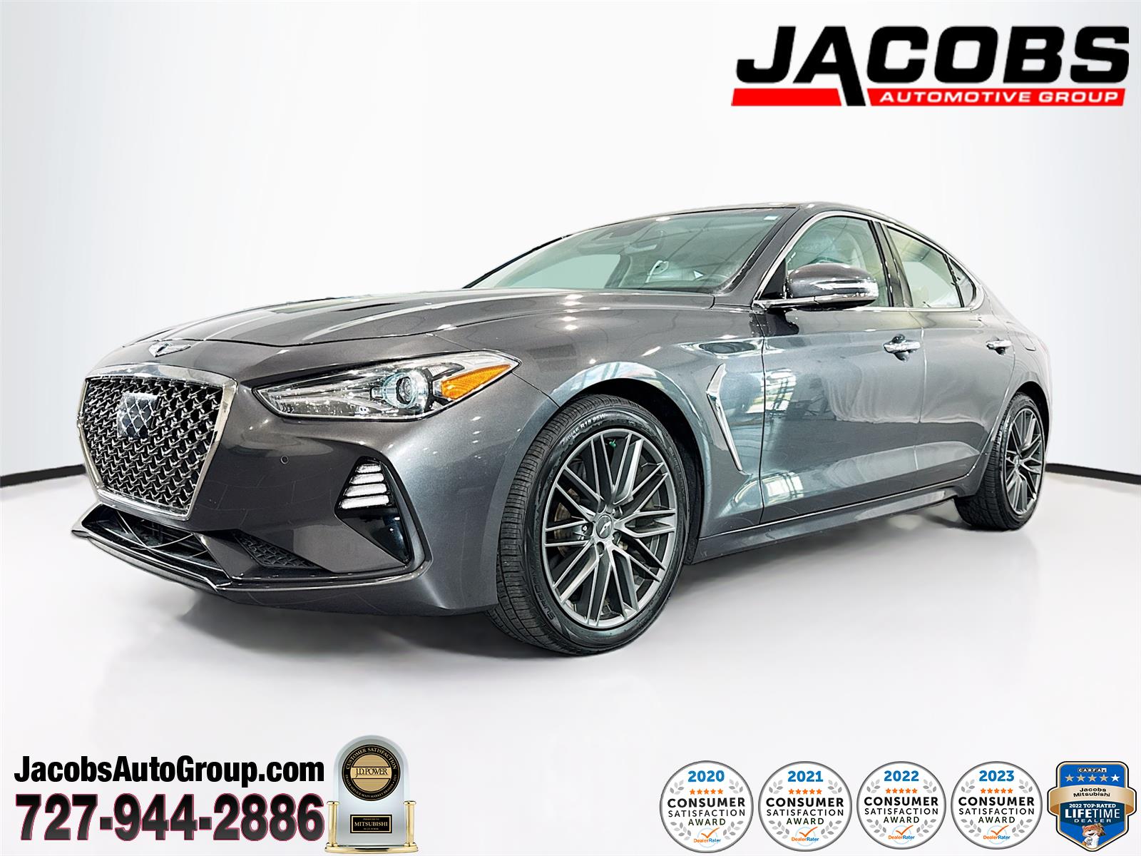 Himalayan Gray 2019 Genesis G70 Sedan Rear-Wheel Drive Automatic