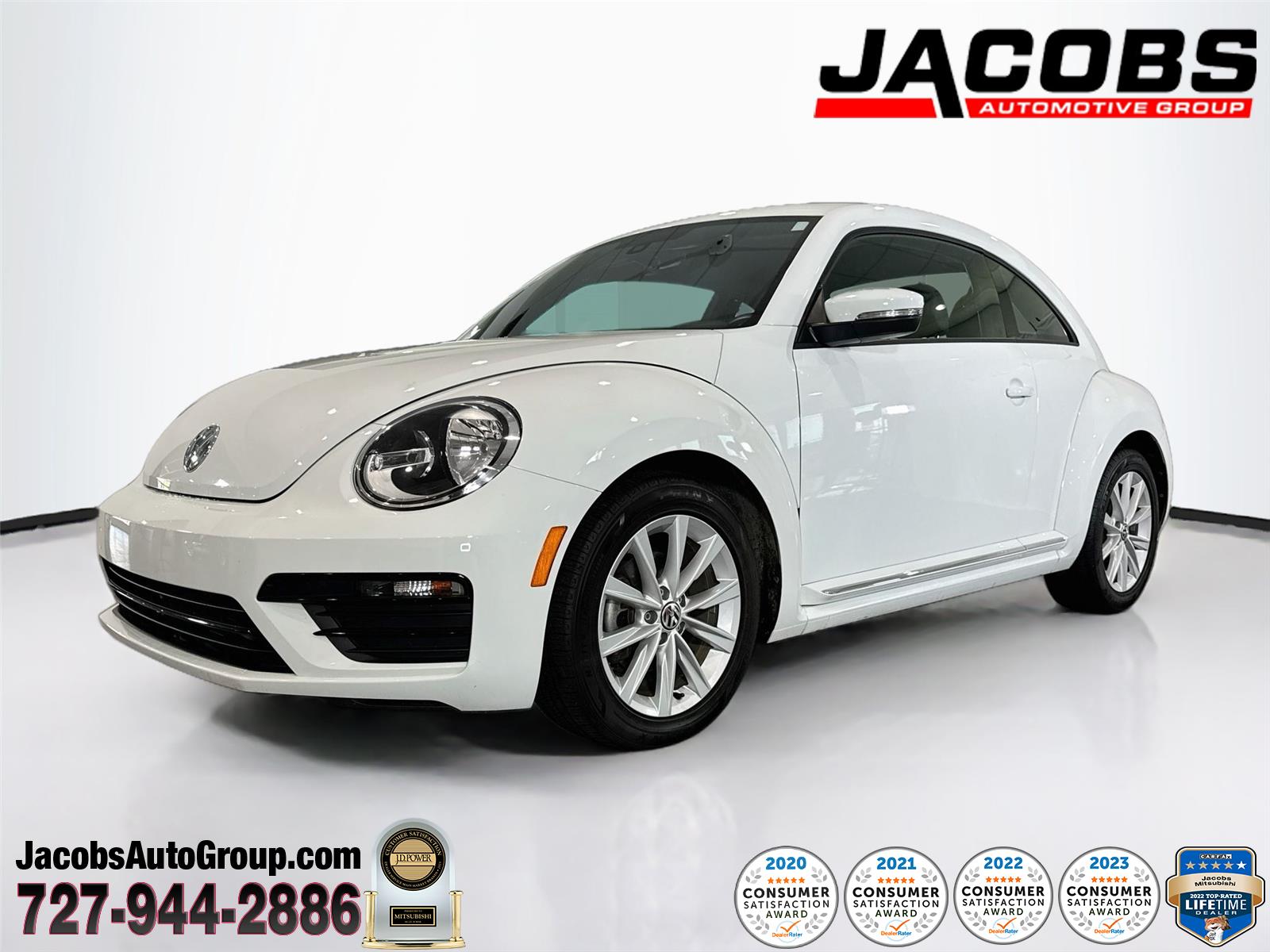 Pure White 2018 Volkswagen Beetle Hatchback Front-Wheel Drive Automatic