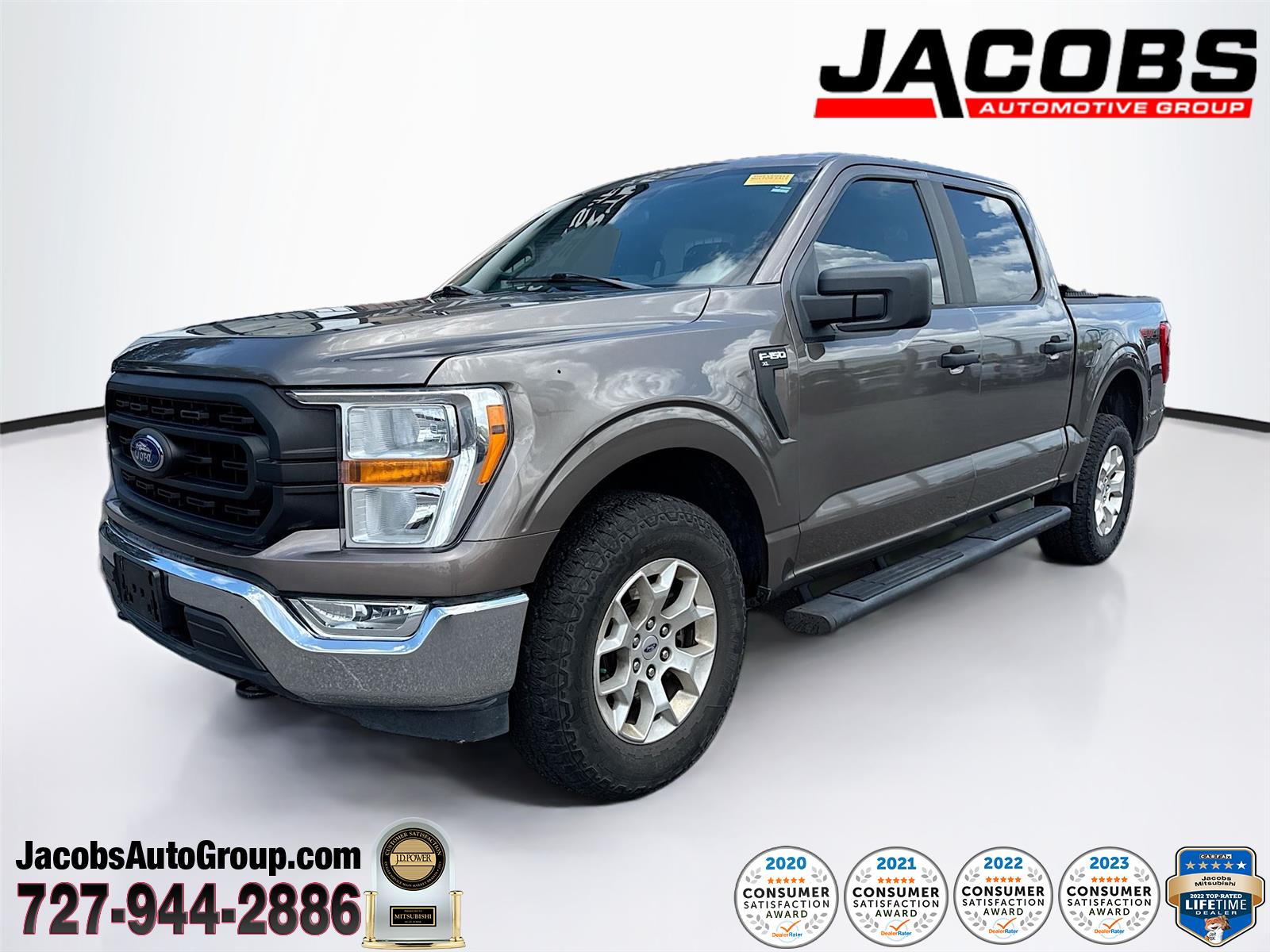 Gray 2022 Ford F-150 Pickup Truck Four-Wheel Drive Automatic