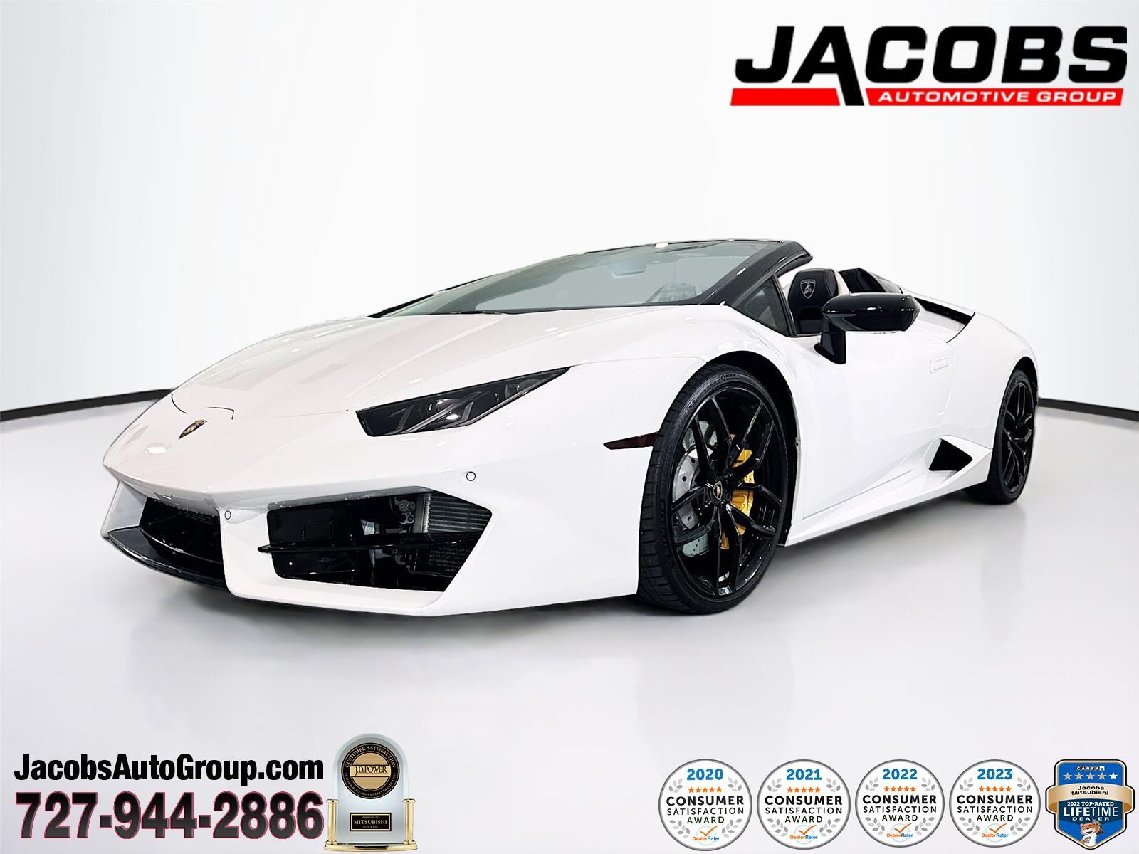 Bianco Monocerus 2018 Lamborghini Huracan Convertible Rear-Wheel Drive Automatic