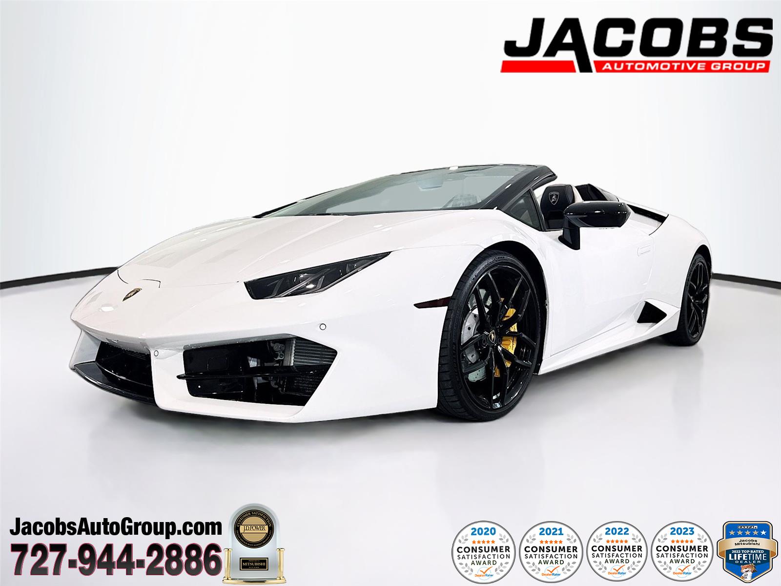 Bianco Monocerus 2018 Lamborghini Huracan Convertible Rear-Wheel Drive Automatic