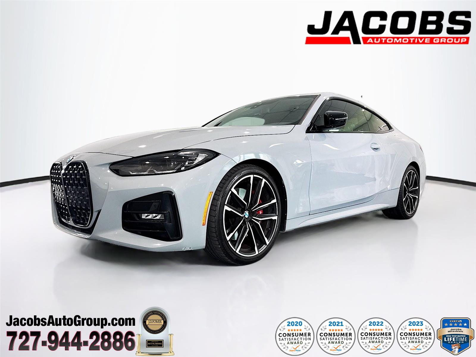 Gray (Brooklyn Grey Metallic) 2022 BMW 4 Series Coupe Rear-Wheel Drive Automatic