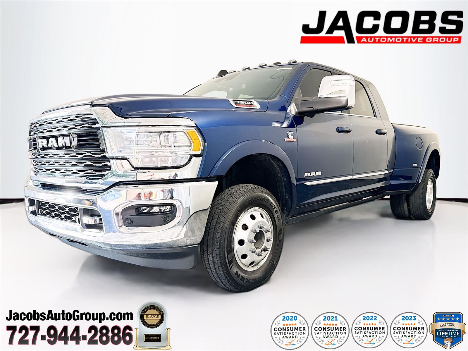 Patriot Blue Pearlcoat 2024 RAM 3500 Pickup Truck Four-Wheel Drive 6-Speed Automatic