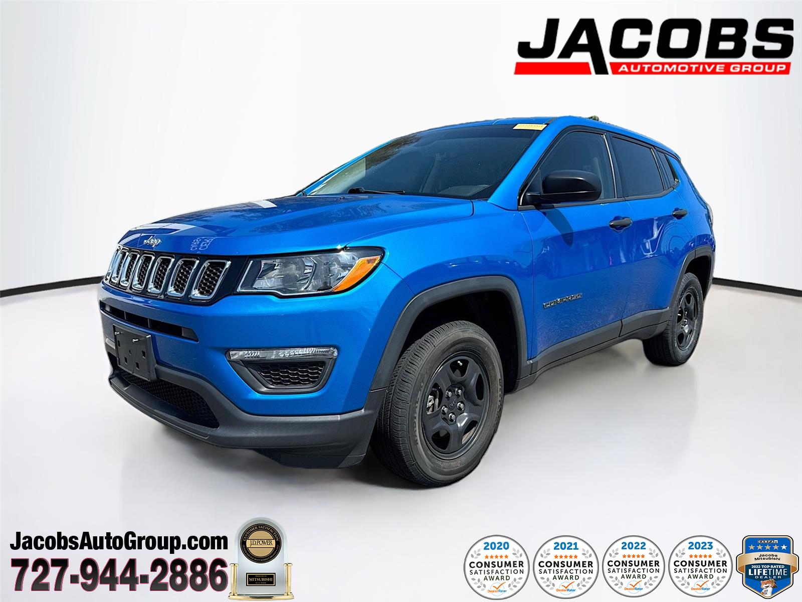 Laser Blue Pearlcoat 2018 Jeep Compass SUV / Crossover Four-Wheel Drive 9-Speed Automatic