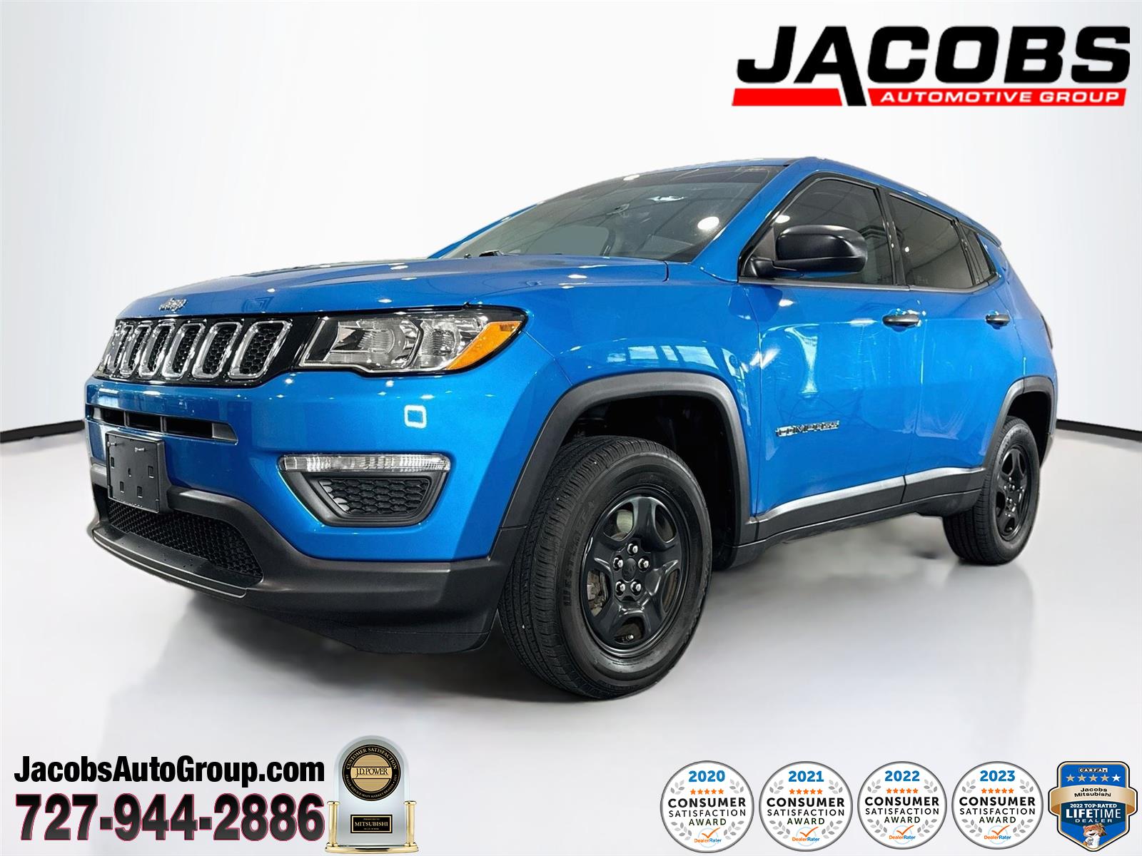 Laser Blue Pearlcoat 2018 Jeep Compass SUV / Crossover Four-Wheel Drive 9-Speed Automatic