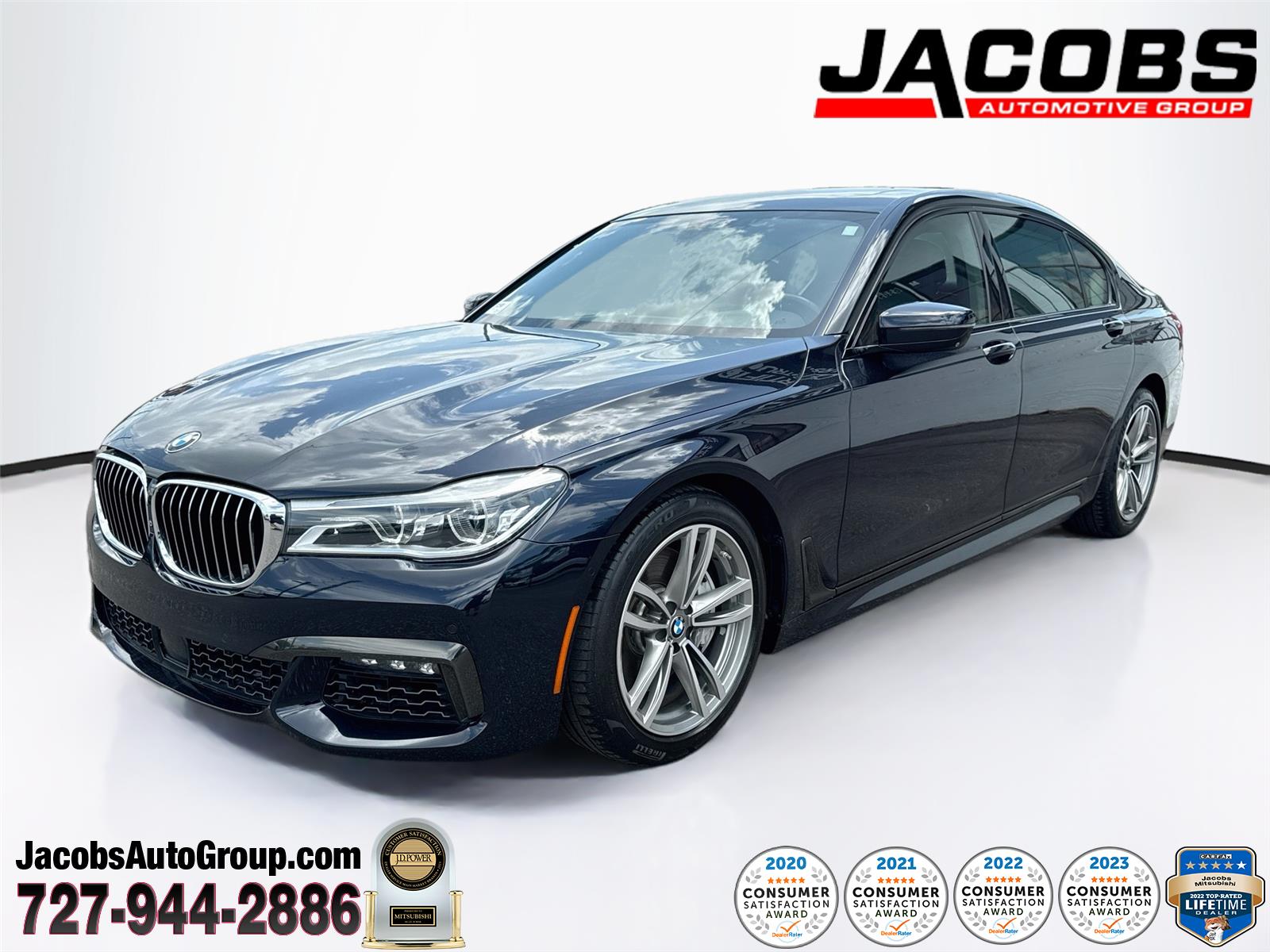 Carbon Black Metallic 2019 BMW 7 Series Sedan Rear-Wheel Drive Automatic
