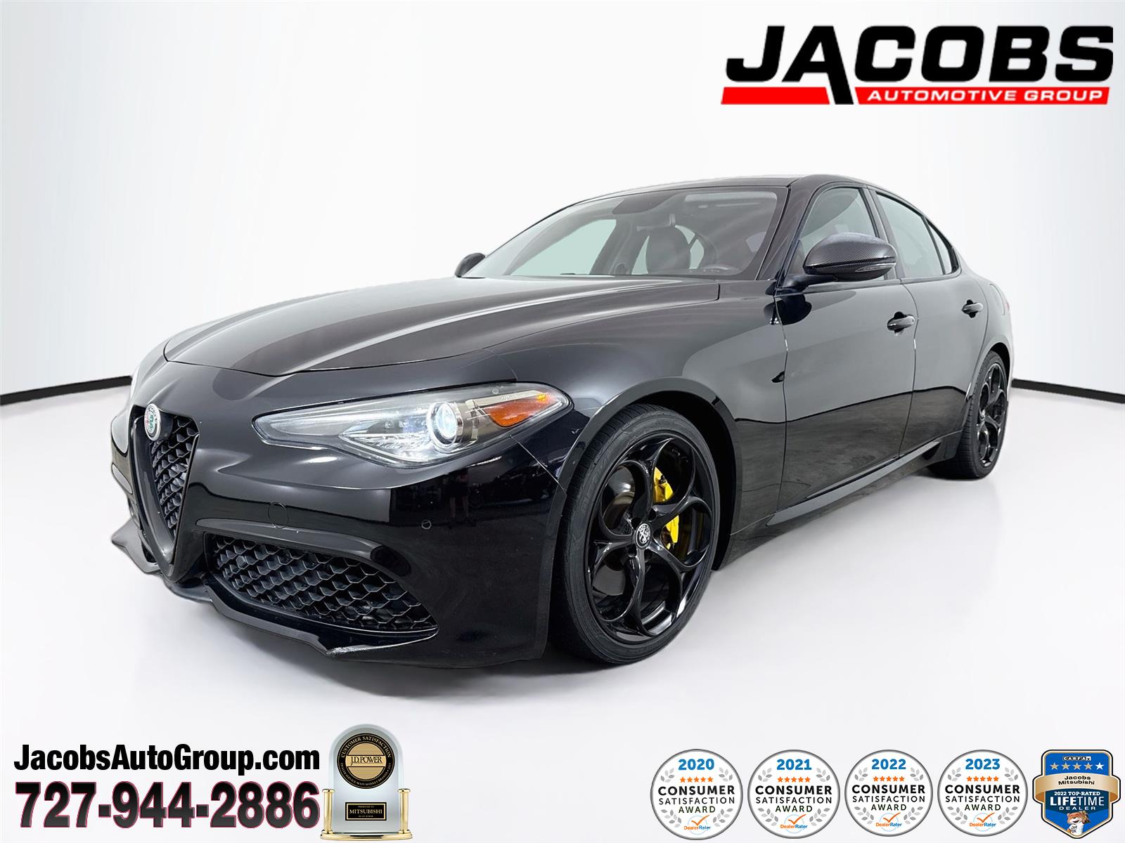 Alfa Black 2019 Alfa Romeo Giulia Sedan Rear-Wheel Drive Automatic
