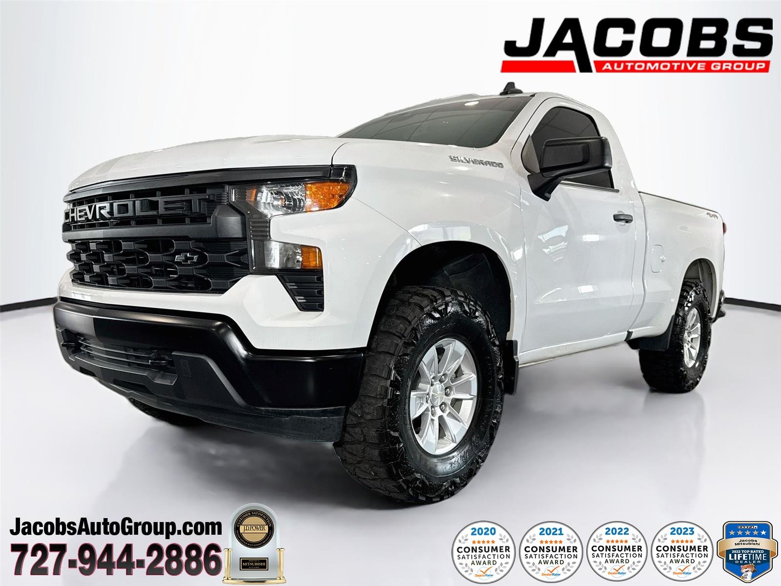 Summit White 2024 Chevrolet Silverado 1500 Pickup Truck Four-Wheel Drive 8-Speed Automatic