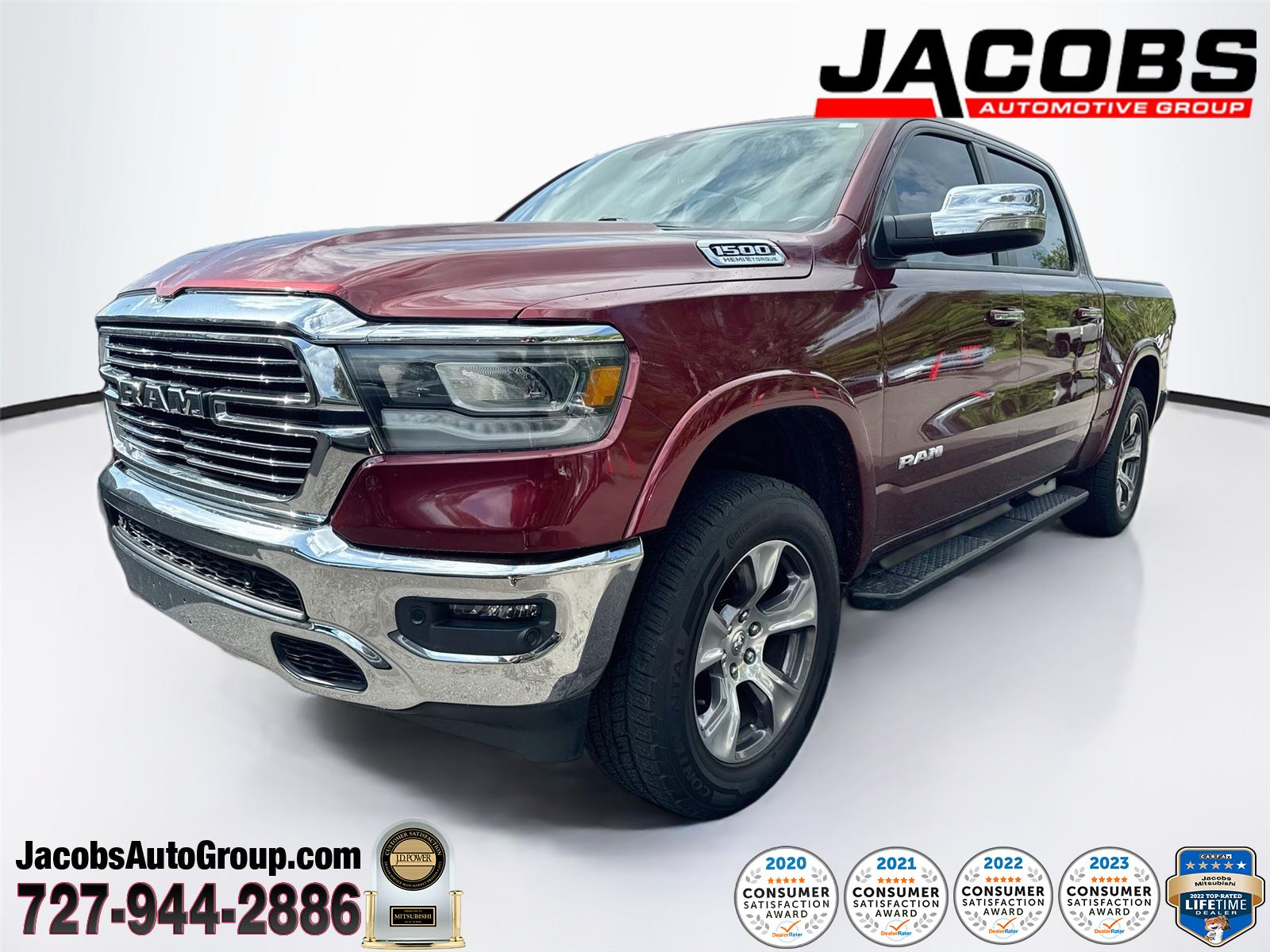 Delmonico Red Pearlcoat 2022 RAM 1500 Pickup Truck Four-Wheel Drive 8-Speed Automatic