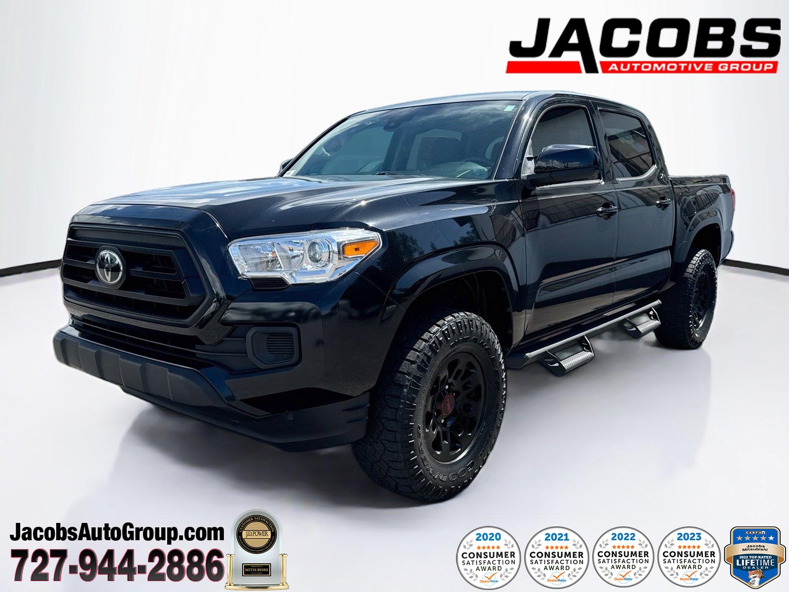Midnight Black Metallic 2021 Toyota Tacoma Pickup Truck 4X2 Automatic