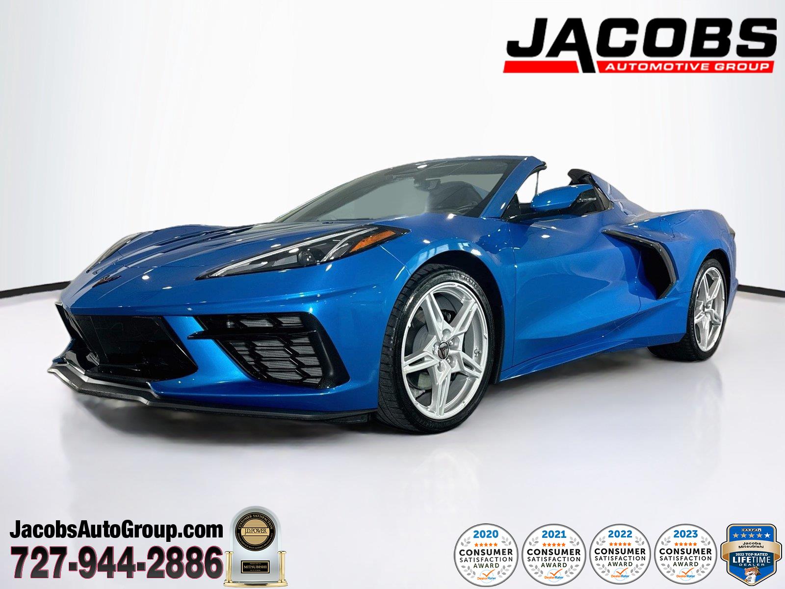 Riptide Blue Metallic 2024 Chevrolet Corvette Convertible Rear-Wheel Drive 8-Speed Dual Clutch