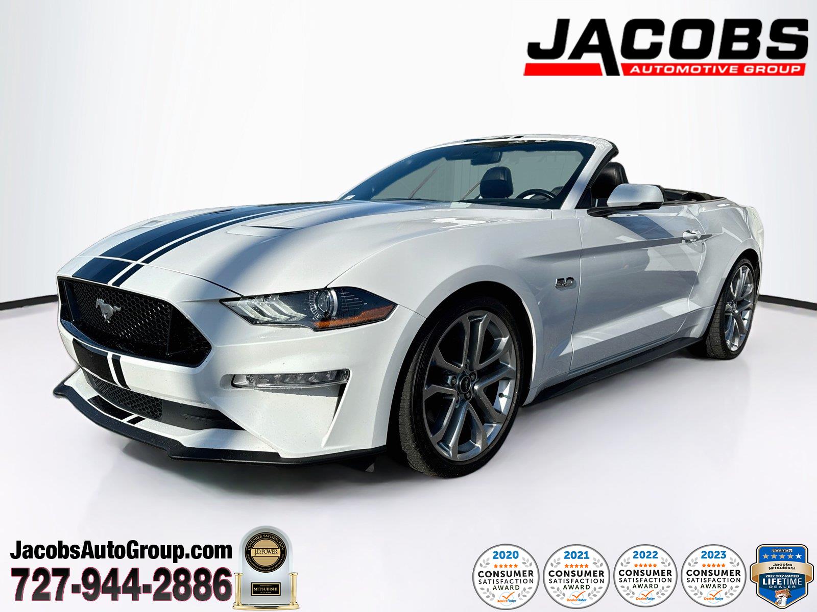 Oxford White 2020 Ford Mustang Convertible Rear-Wheel Drive Automatic