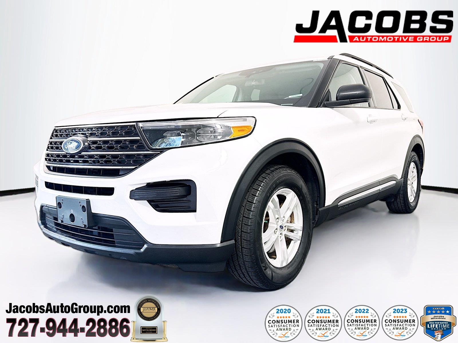Oxford White 2021 Ford Explorer SUV / Crossover Rear-Wheel Drive Automatic