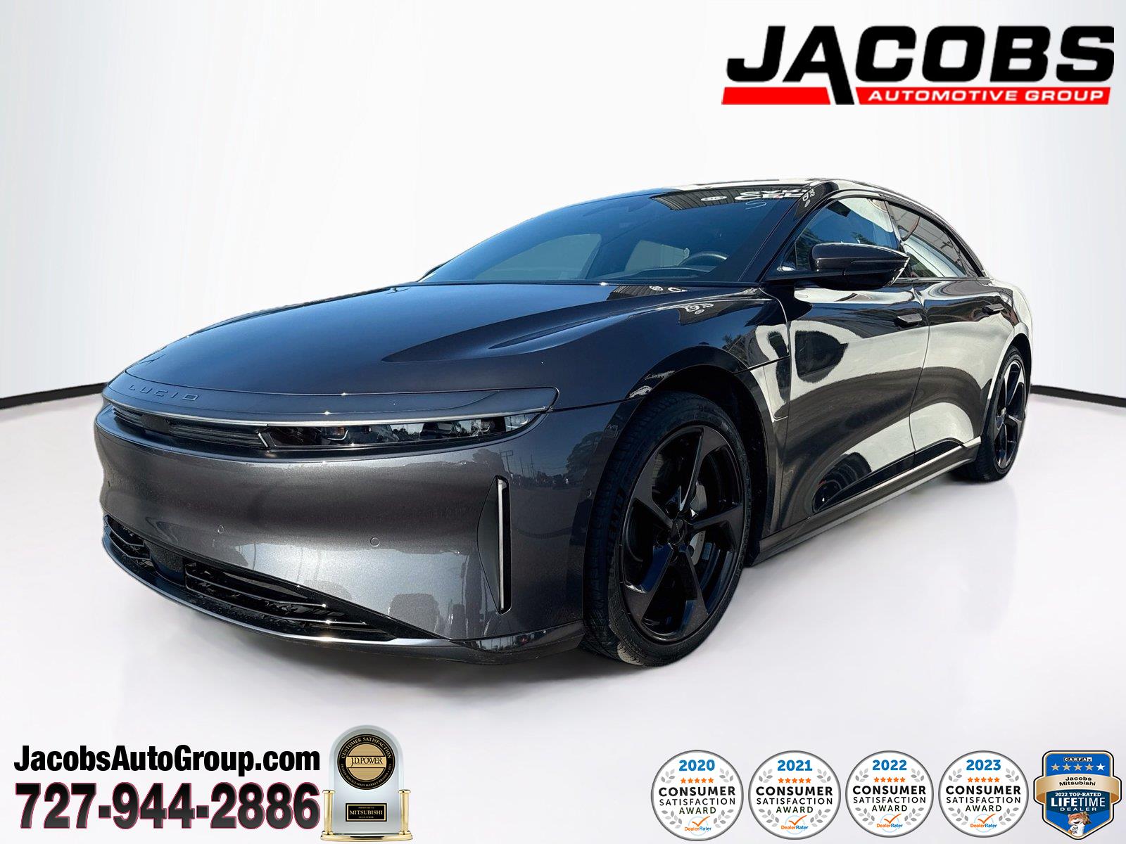 Gray (Quantum Grey Metallic) 2024 Lucid Air Sedan All-Wheel Drive Automatic