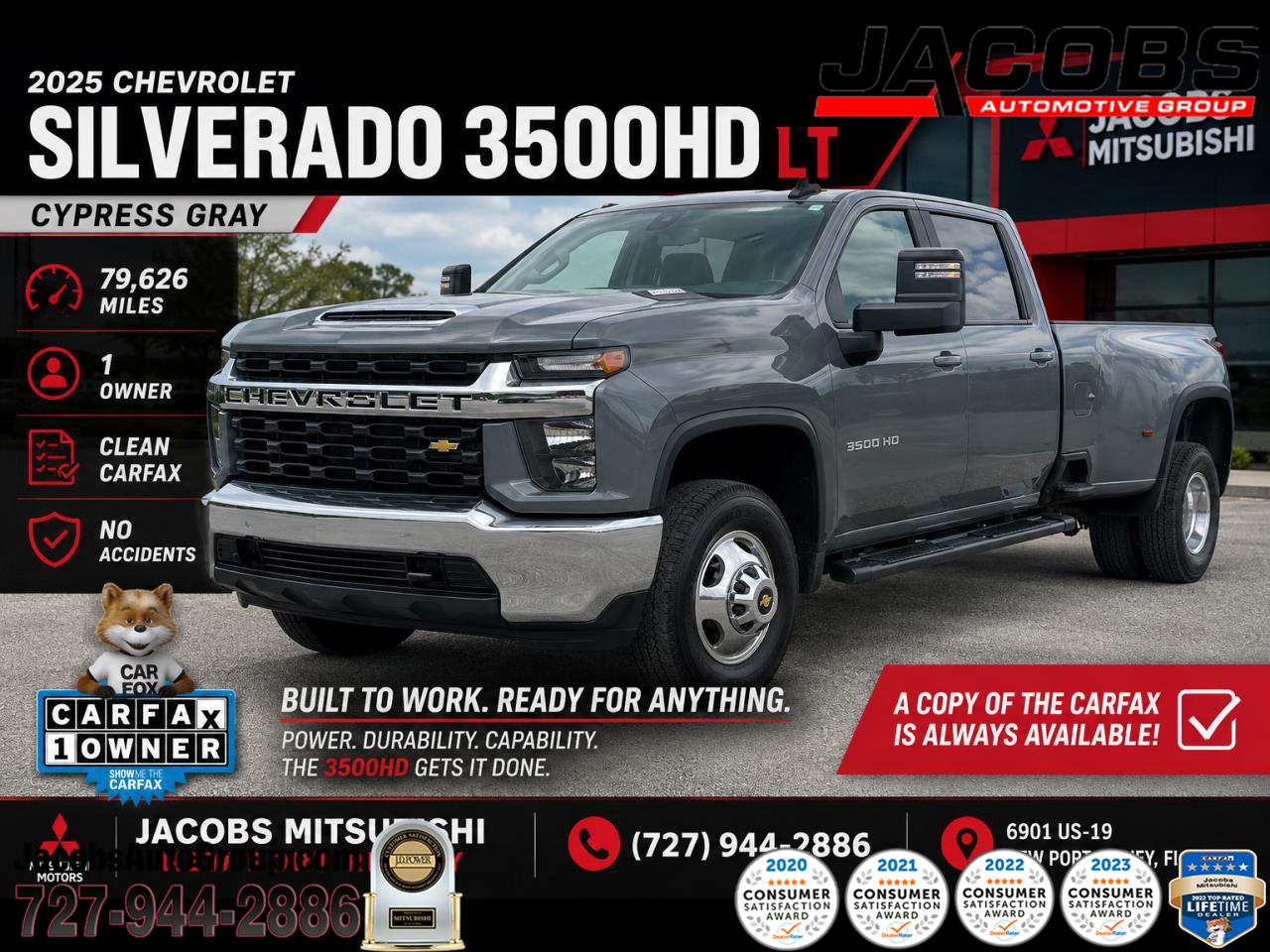 Cypress Gray 2025 Chevrolet Silverado 3500HD Pickup Truck Four-Wheel Drive Automatic