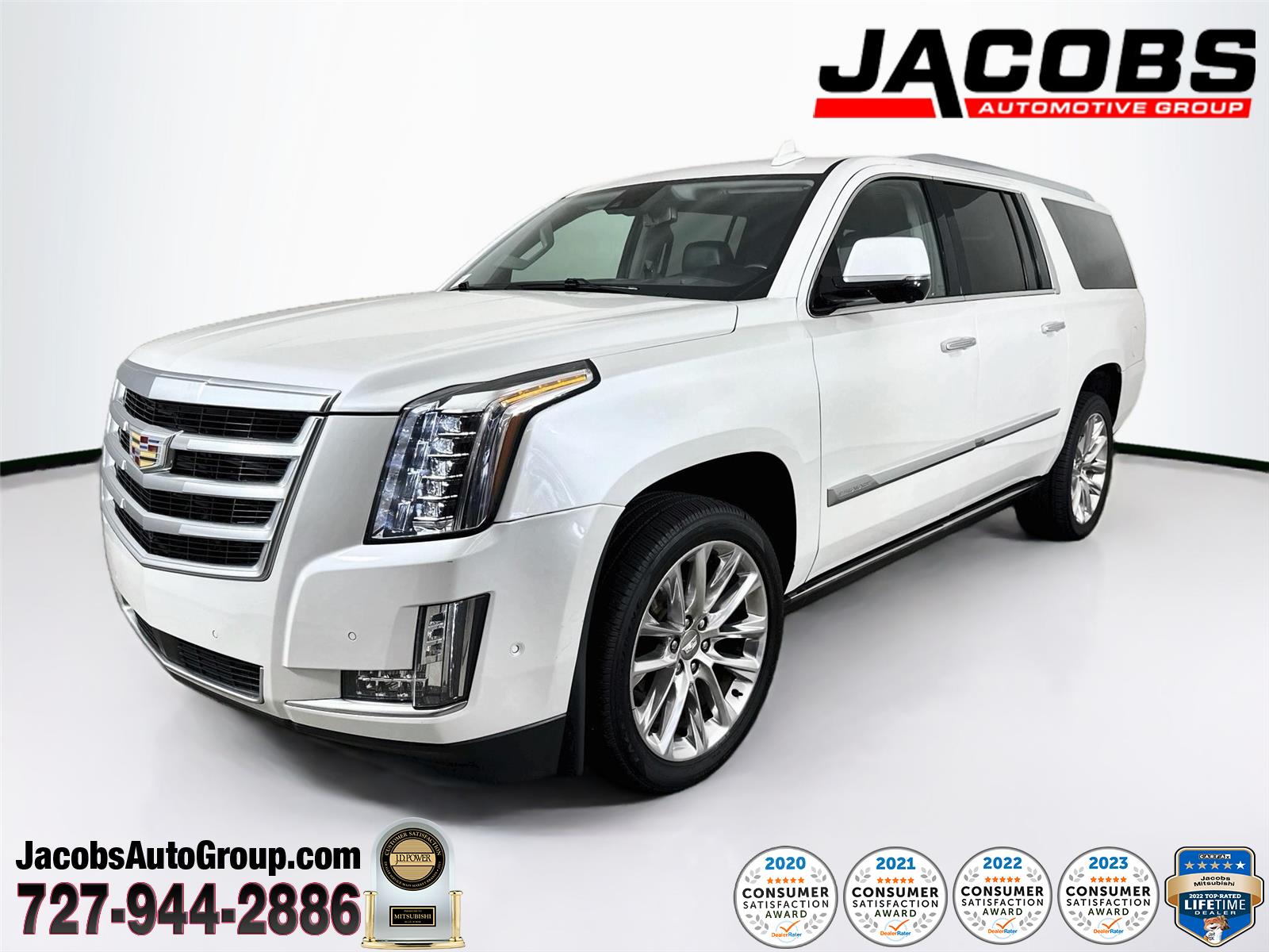 Crystal White Tricoat 2020 Cadillac Escalade ESV SUV / Crossover Rear-Wheel Drive Automatic