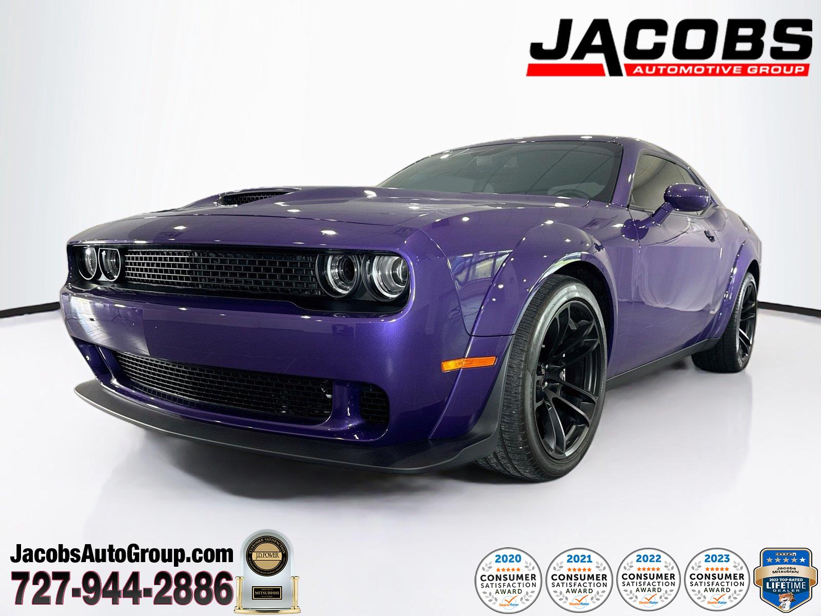 Purple (Plum Crazy Pearlcoat) 2023 Dodge Challenger Coupe Rear-Wheel Drive 8-Speed Automatic