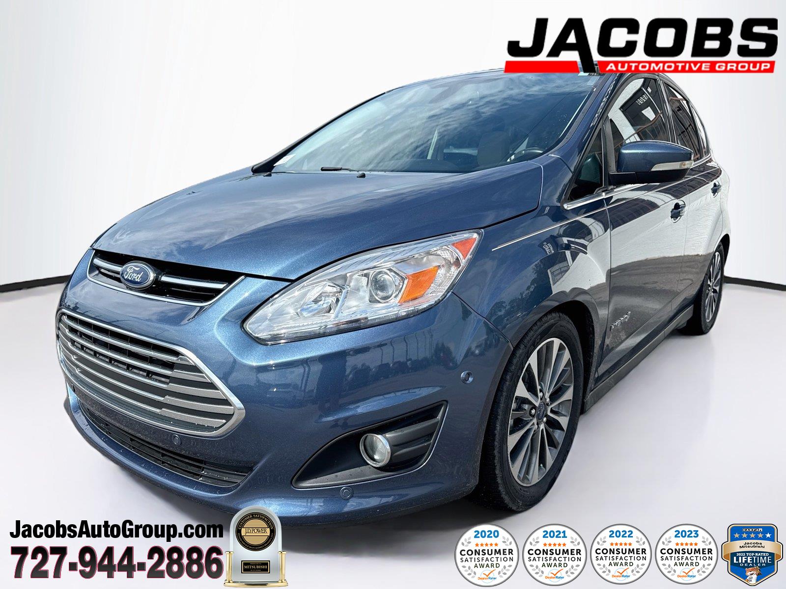 Blue Metallic 2018 Ford C-Max Hybrid Wagon Front-Wheel Drive Continuously Variable Transmission