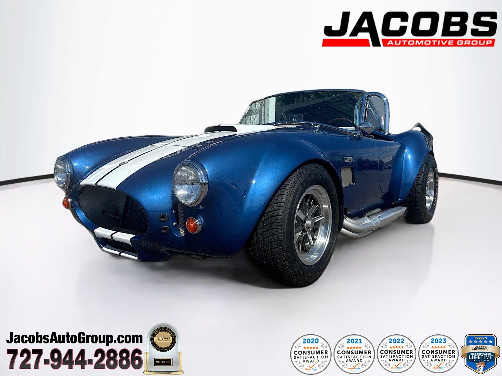 Blue 1965 Shelby Cobra Convertible Manual