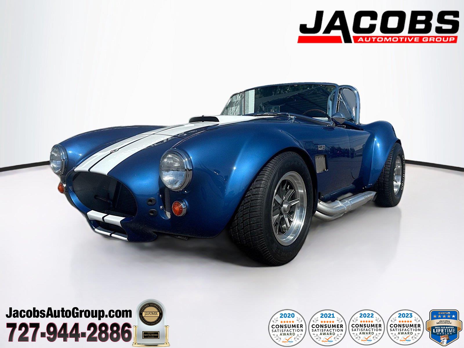 Blue 1965 Shelby Cobra Convertible Manual