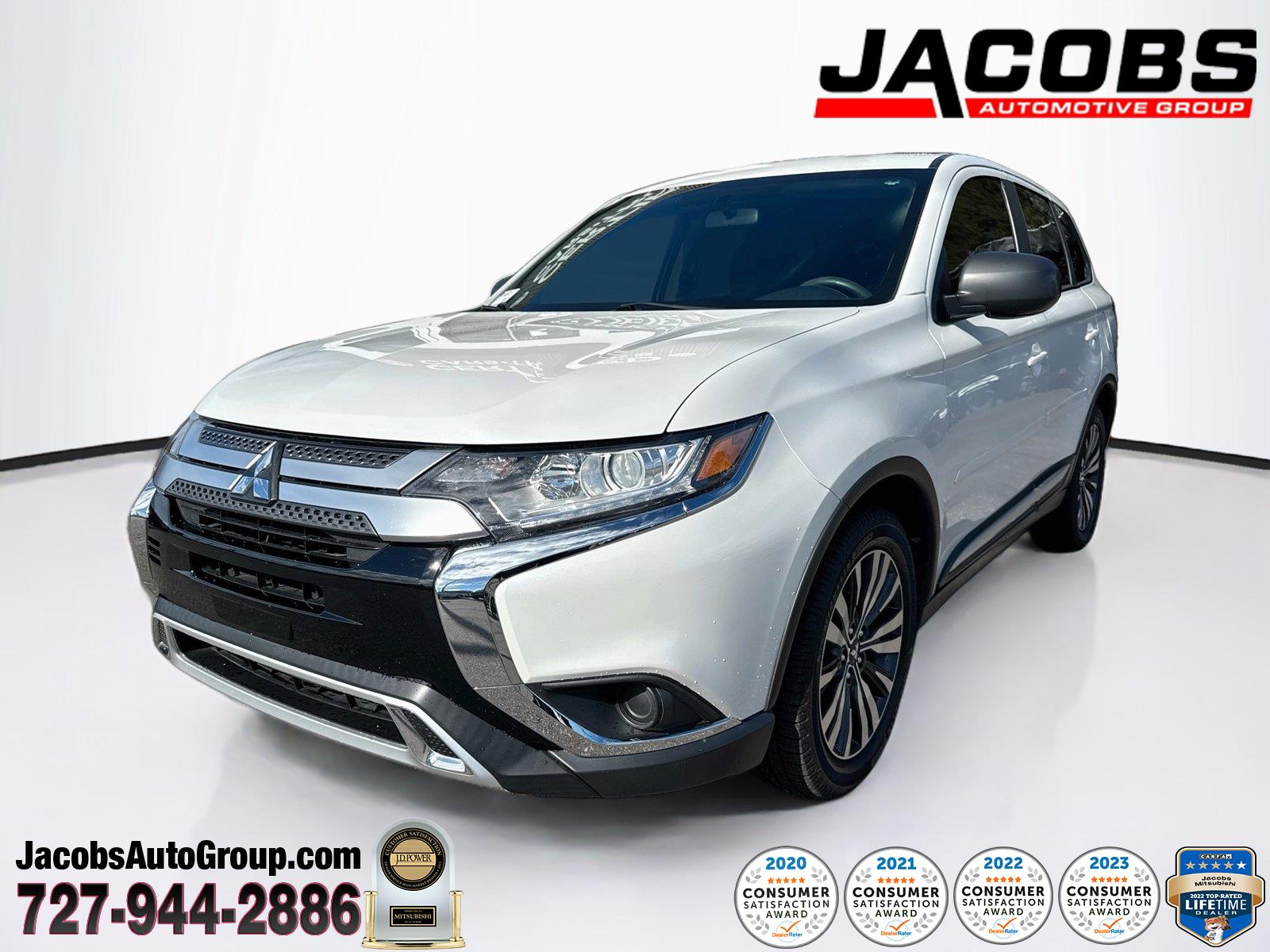 Pearl White 2020 Mitsubishi Outlander SUV / Crossover Front-Wheel Drive Continuously Variable Transmission