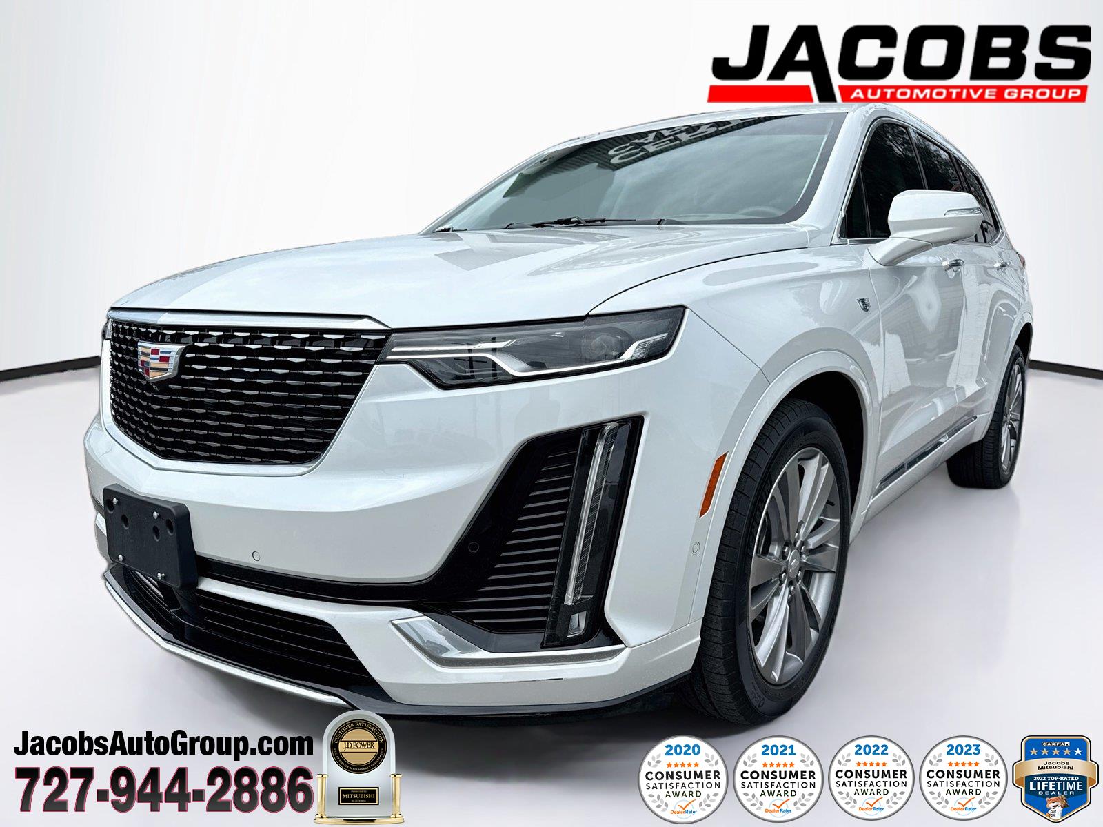 Crystal White Tricoat 2023 Cadillac XT6 SUV / Crossover Four-Wheel Drive 9-Speed Automatic
