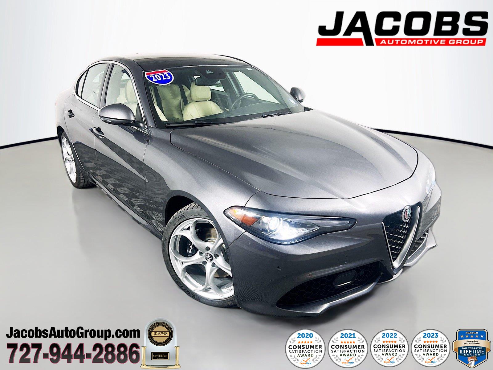 Vesuvio Gray Metallic 2023 Alfa Romeo Giulia Sedan All-Wheel Drive Automatic