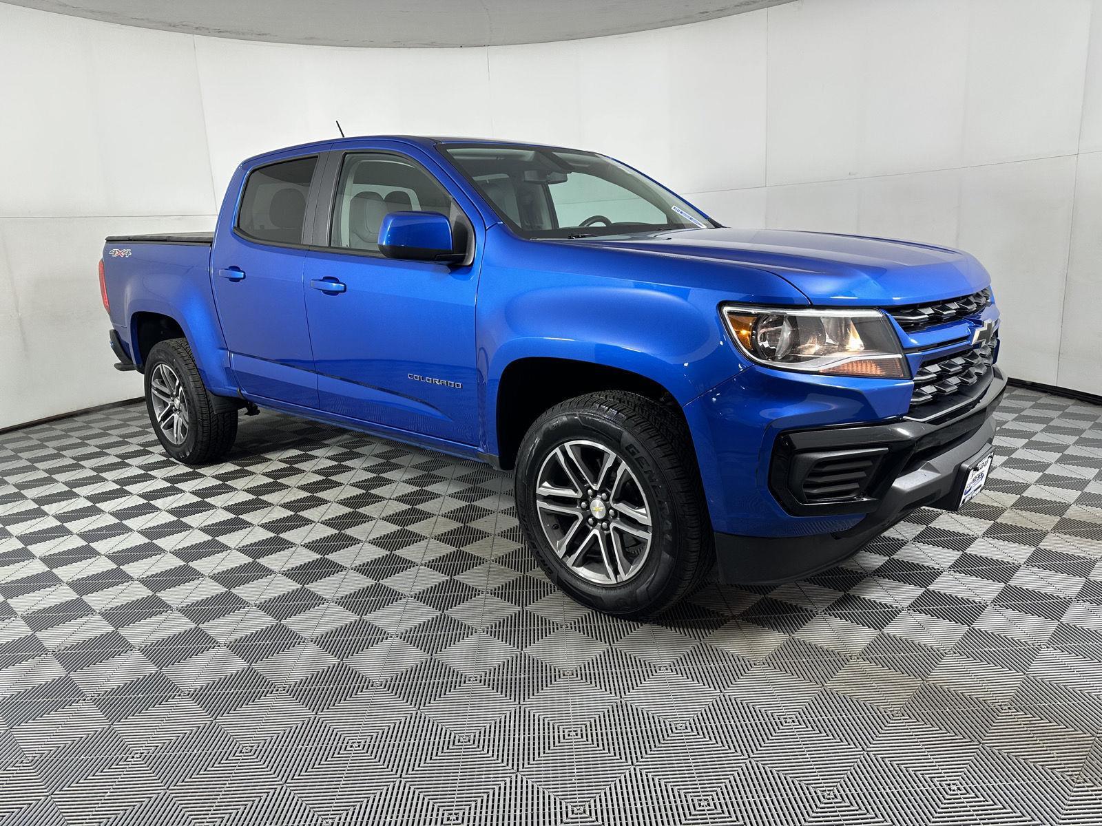 Used 2021 Bright Blue Metallic Chevrolet 4WD Work Truck image 18