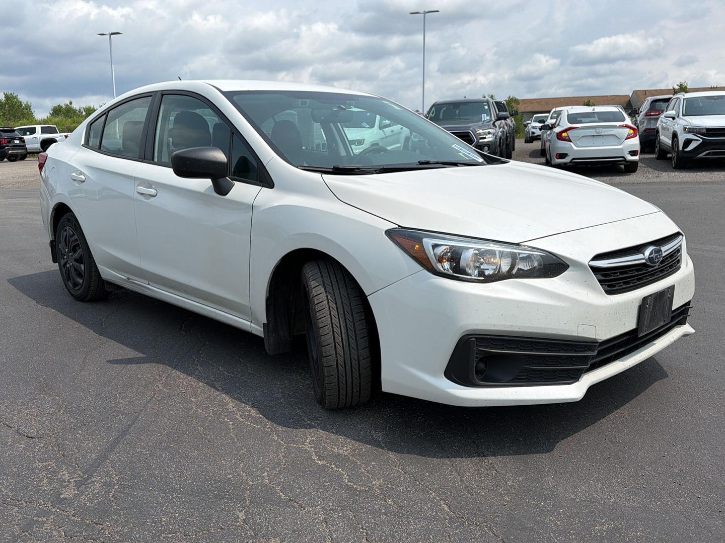Used 2021 Crystal White Pearl Subaru Base image 2