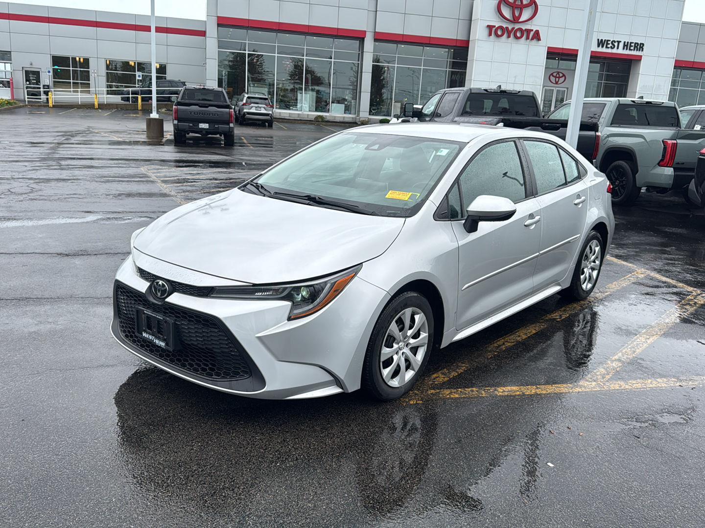 Used 2020 Classic Silver Metallic Toyota LE image 3