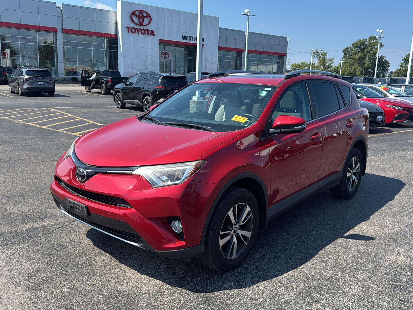 Used 2017 Barcelona Red Metallic Toyota XLE image 3