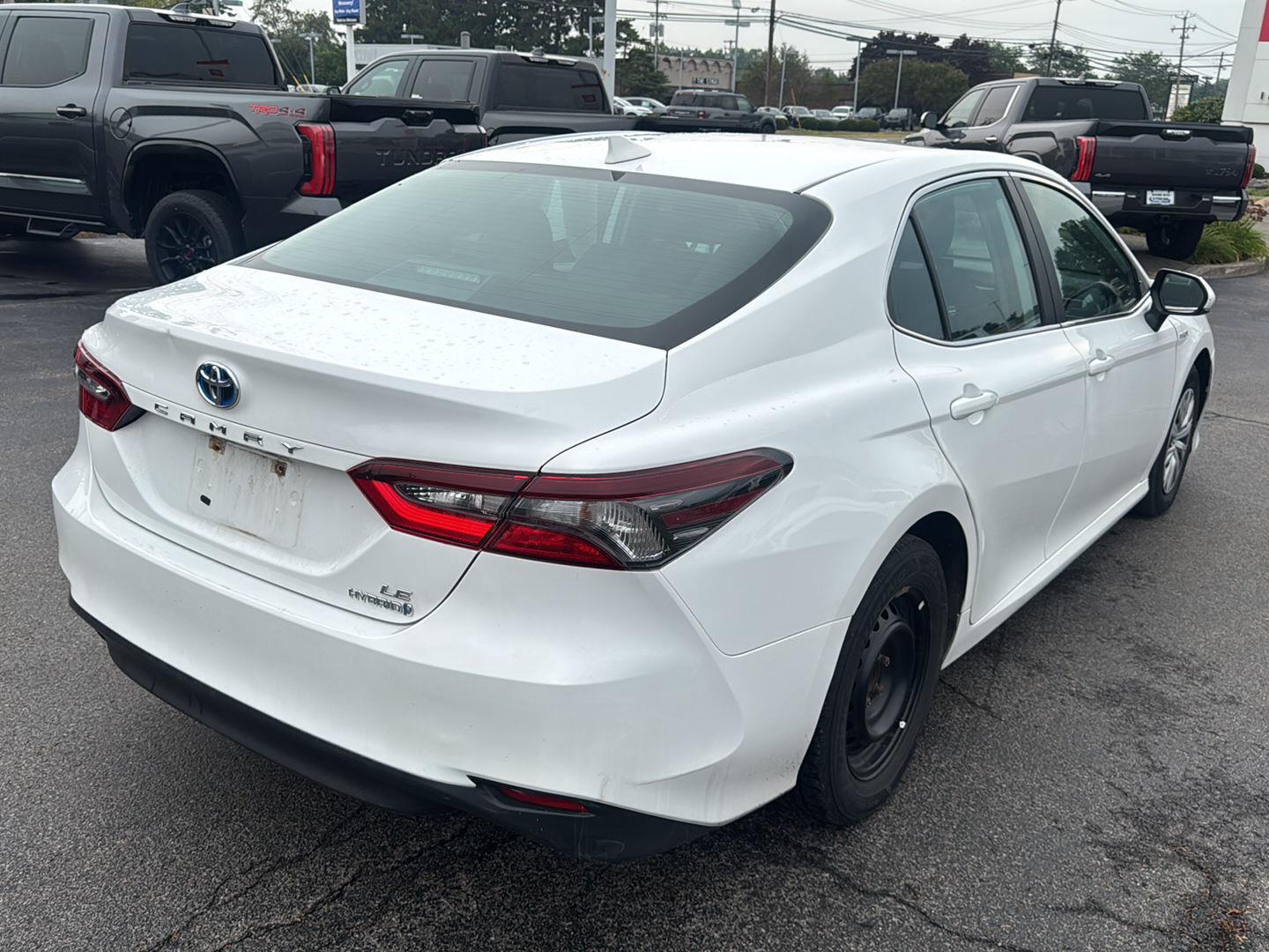 Certified Used 2021 Super White Toyota Hybrid LE image 6