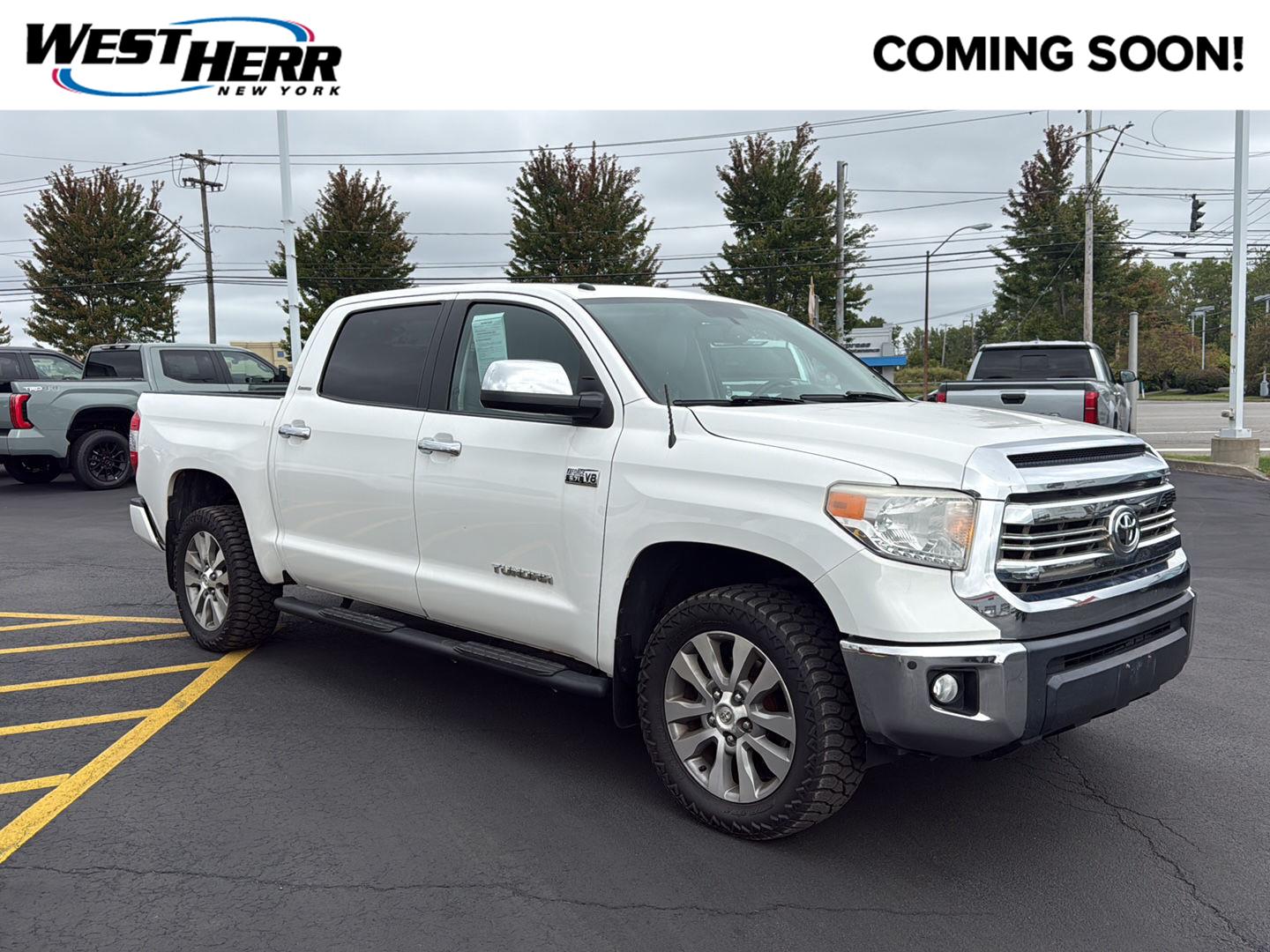 Super White 2016 Toyota Tundra Pickup Truck Four-Wheel Drive Automatic