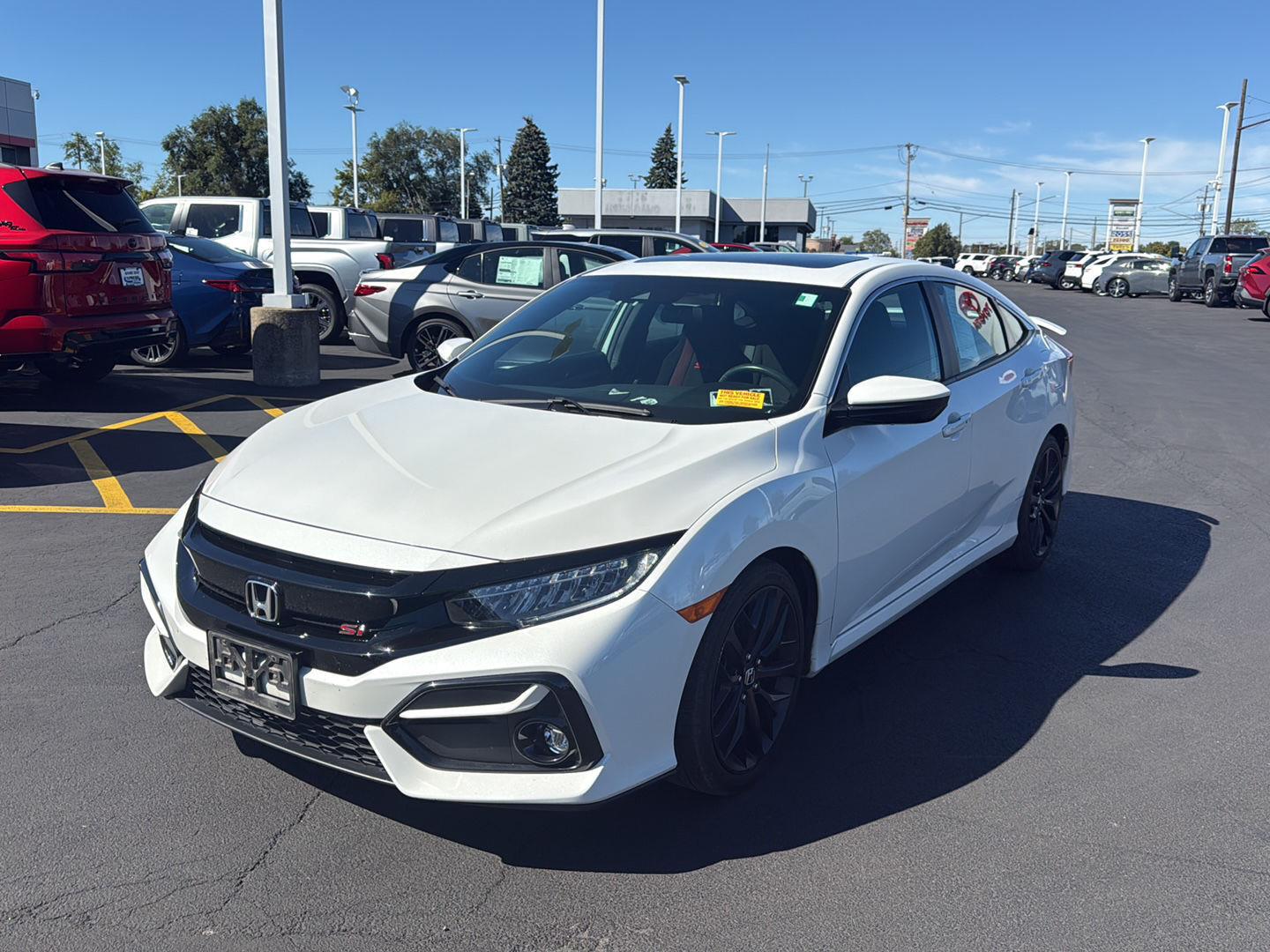 Used 2020 Platinum White Pearl Honda SI image 7