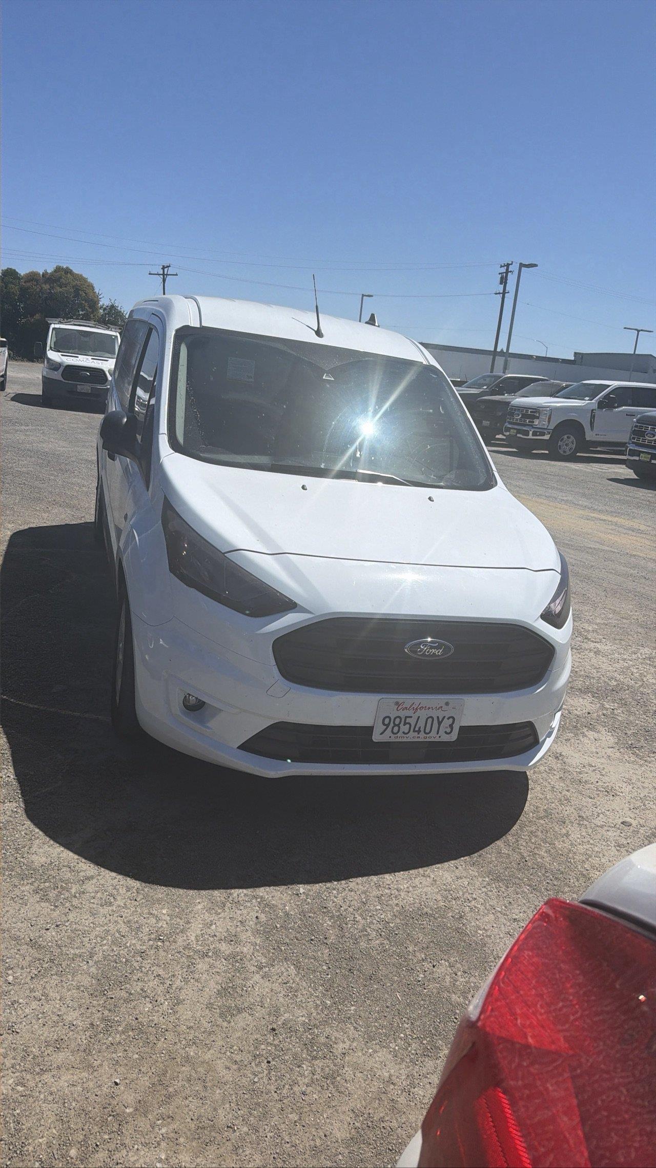 Frozen White 2023 Ford Transit Connect Van Front-Wheel Drive 8-Speed Automatic