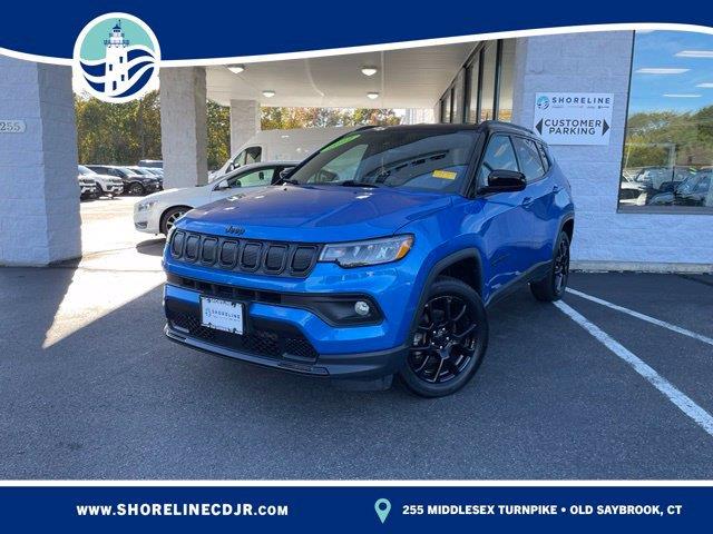 Laser Blue Pearlcoat 2022 Jeep Compass SUV / Crossover Four-Wheel Drive 9-Speed Automatic