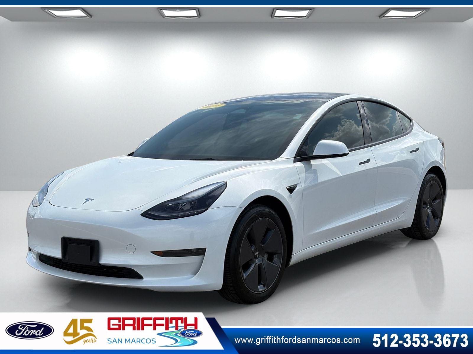 Pearl White Multi-Coat 2023 Tesla Model 3 RWD Sedan Rear-Wheel Drive Automatic