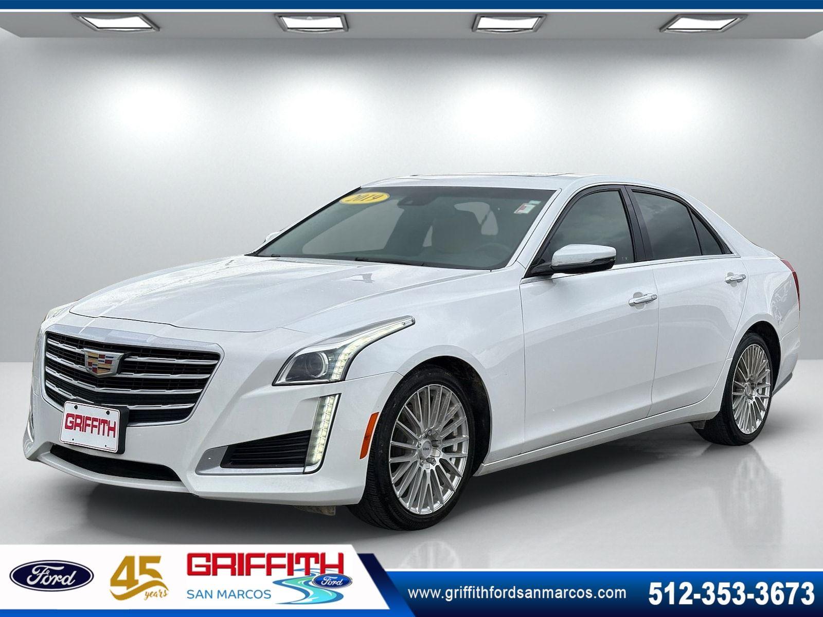 Crystal White Tricoat 2019 Cadillac CTS 2.0T Luxury RWD Sedan Rear-Wheel Drive 8-Speed Automatic