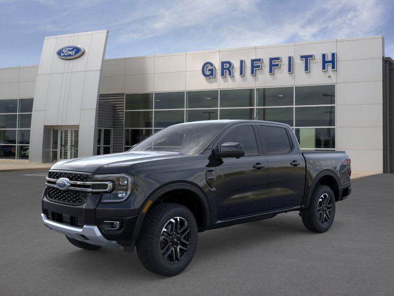 Shadow Black 2026 Ford Ranger Lariat SuperCrew 4WD Pickup Truck Four-Wheel Drive Automatic